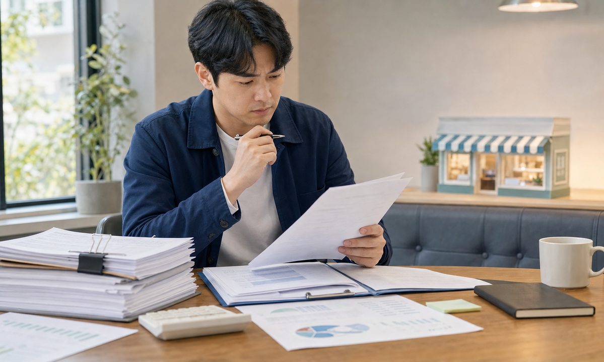 프랜차이즈 계약 전 정보공개서와 비용 자료를 확인하는 예비 사장님