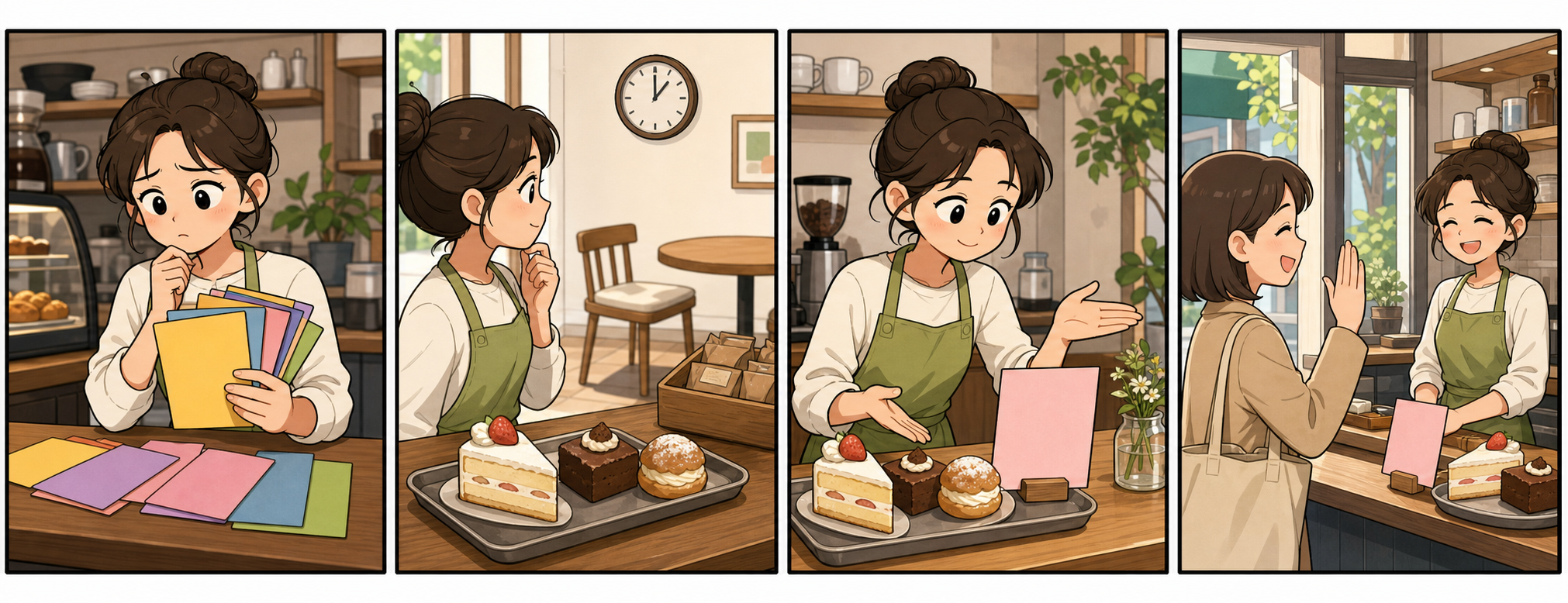 인스타그램 스토리에 오늘의 작은 소식을 부담 없이 올리는 4컷 만화