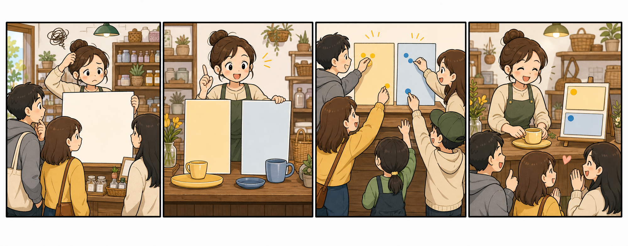 인스타 스토리 투표를 큰 질문보다 작은 선택지로 시작하는 4컷 만화