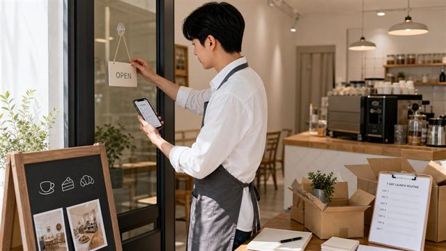 신규 오픈 가게 7일 홍보 루틴: 돈 쓰기 전 해야 할 것 대표 이미지