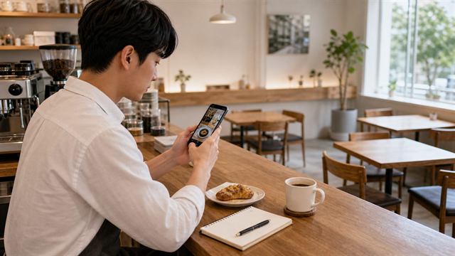 손님 없는 시간대에 올릴 홍보글 예시: 카페·음식점·미용실 대표 이미지