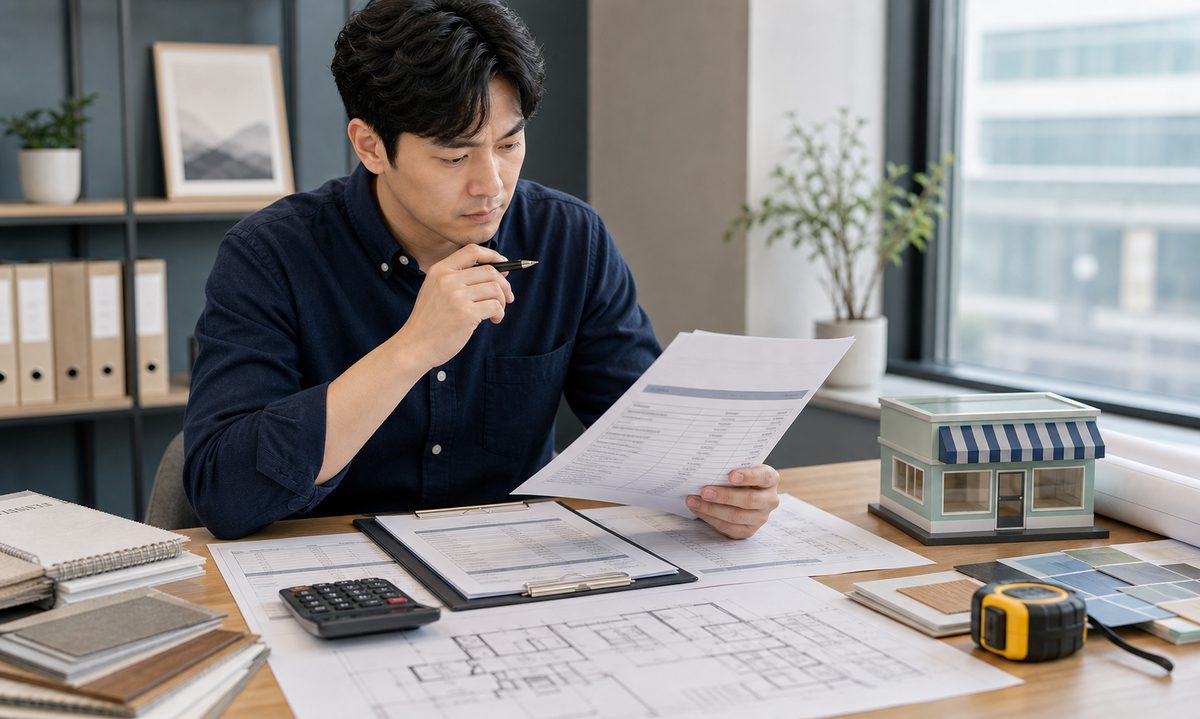 매장 인테리어 계약 전 체크리스트: 견적서·잔금·하자보수 대표 이미지