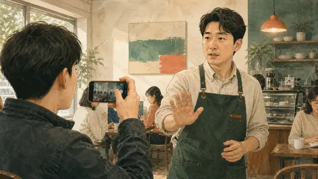매장 고객 무단촬영 대응: 촬영중단 요청·직원보호·게시물 증거 대표 이미지